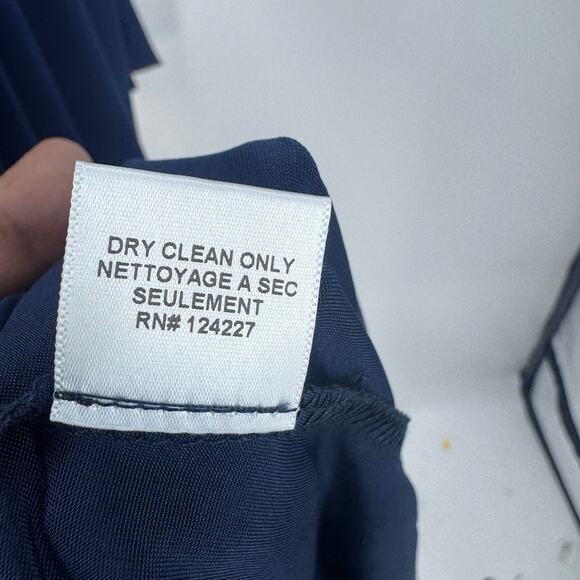 MISA Los Angeles Domino V-Neck Knot Front Maxi Dress in Navy Blue Size S NWT - Picture 9 of 12